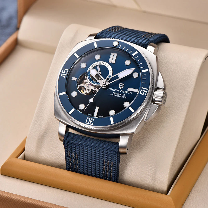 PAGANI DESIGN 2025 New Men's Watches Automatic Watch For Men Tourbillon Skeleton NH39A Mechanical Wristwatch 200M Diving Clock