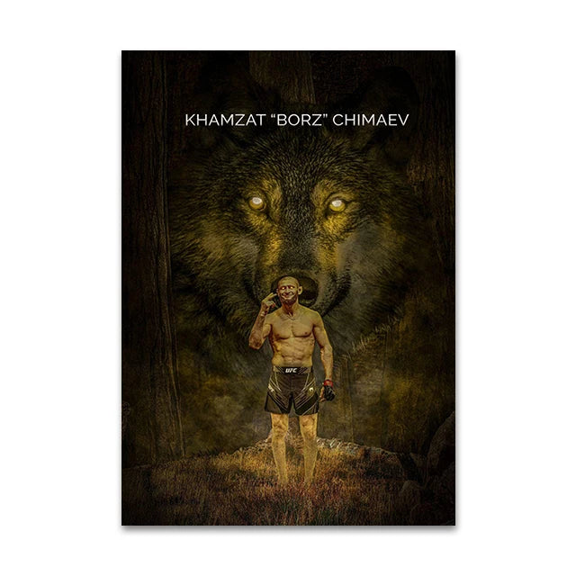 Boxing Fighting Star Canvas Wall Art Print Poster MMA Decorative Painting Modern Home Decor Boxing Sports Lover Gift Unframed