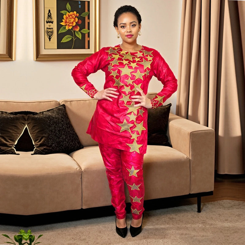 Traje africano para mulheres Abaya bordado plus size elegante festa vestido de igreja