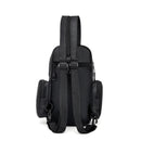Mochila multifuncional e multi-bolso para homens, bolsa de peito leve, bolsa transversal diagonal, cor sólida