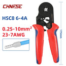 Ferramentas de crimpagem terminais tubulares, mini-Alicadores elétricos, conjuntos de braçadeiras, HSC8, 6-4, 6-6, 0,25-10 mm², 23-7AWG, 6-6, 0,25-6 mm²