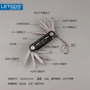 Letgos 12 em 1 conjunto de chave allen de bicicleta multi ferramenta de reparo conjunto completo chave de fenda para bicicletas de ciclismo de estrada presente para homem