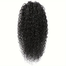 Extensões encaracolados perversos do rabo de cavalo do cabelo humano para mulheres, cordão, grampo-dentro