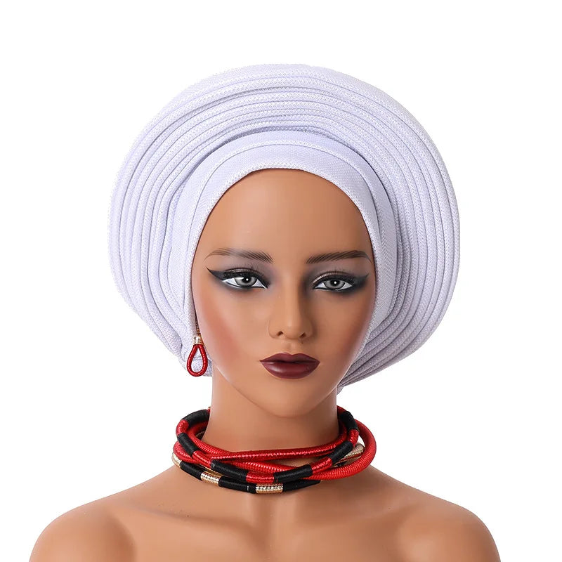 Headtie Africano para Mulheres, Headtie Nigeriana, Aso Oke Headtie, Hijab, Envoltório Cabeça, Turbante, Tampas de Quimioterapia, Lenço Feminino, Alta Qualidade, Festa de Casamento
