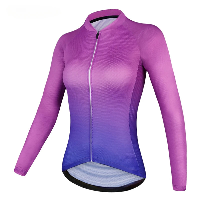 Camisas de bicicleta de montanha de secagem rápida outono primavera respirável camisa de ciclismo feminina manga longa camisa de ciclismo