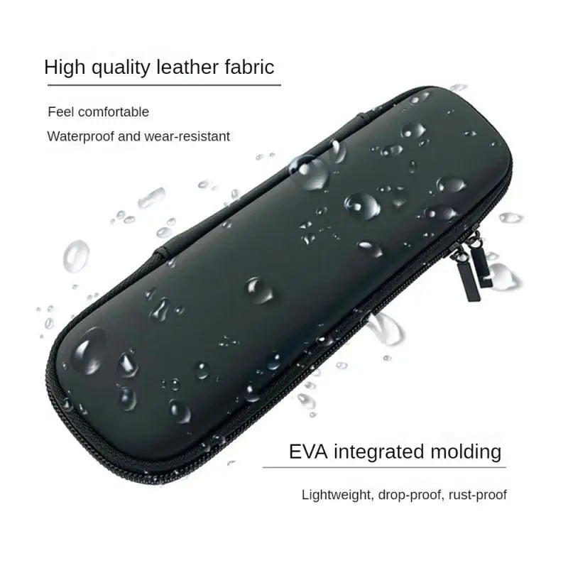 Pen Storage Box High Quality Leather Fabric Lightweight Anti-drop Portable Storage Consumer Electronics Pen Box Anti-rust Zipper