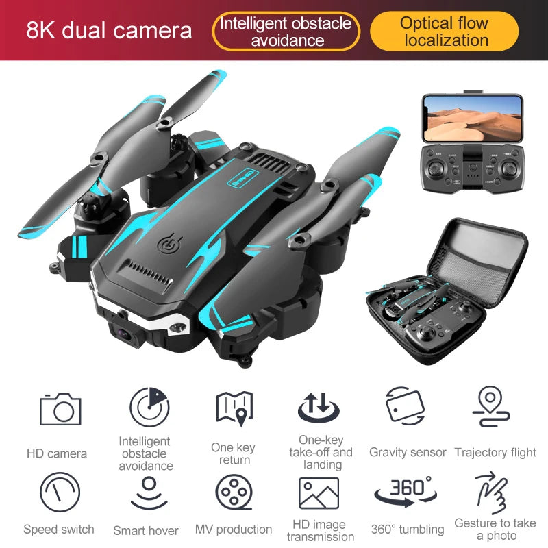 S25/S6 Max Drone 8k Profesional HD Dual Camera Obstacle Avoidance Aerial Photography Optical flow Foldable Quadcopter Toy