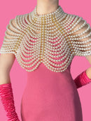 Xale de Corrente Corporal Pérola de Noiva, Roupas Femininas, Jóias, Adequado para Casamentos e Festas, Festa e Banquetes, 1Pc