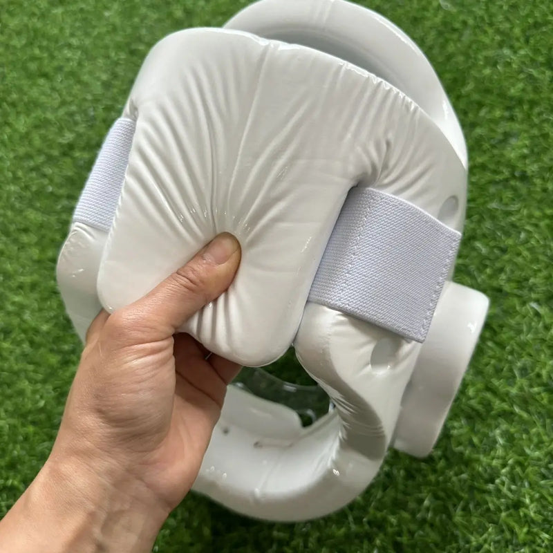WKF Karate helmet /Head guard children adults training competition, fully enclosed, for boys and girls, white