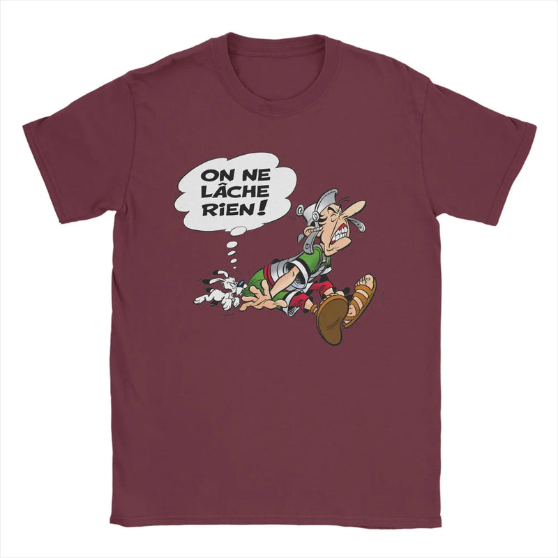 Asterixes Don't Let Go of Anything T Shirt Obelixes Men Cotton T-Shirts Crew Neck Cartoon Tees Short Sleeve merch 4XL 5XL 6XL
