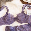 Nova lingerie sexy de renda feminina peito grande emagrecimento ultra-fino conjunto de sutiã respirável