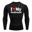 Camisa de compressão gráfica masculina, Ginásio Treino, Atlético, Quick Dry Tshirts, Primavera, Outono, Formação, Corrida, Camisola, Baselayer Tops