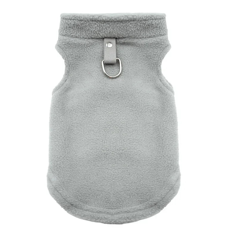 Warm Fleece Dogs Clothes Pet Jacket Vest with D-Ring For Small Dog Cats Clothing French Bulldog Costumes Chihuahua Coat