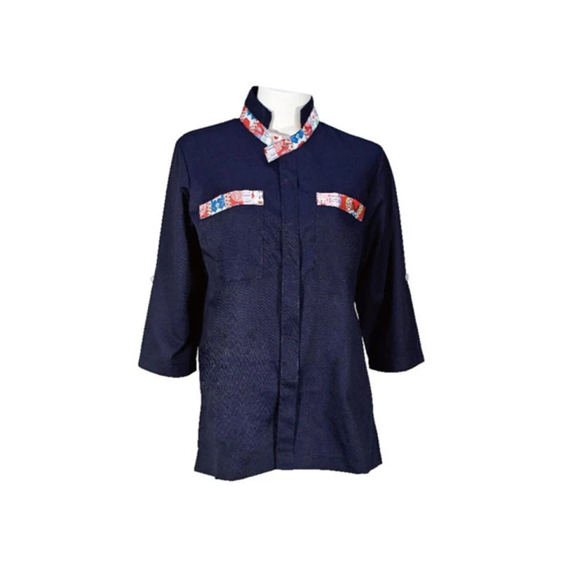Japanese-Style Men's Cook Jacket Sushi Restaurant Kitchen Work Clothes Hotel Professional Breathable Chef Uniform For Women