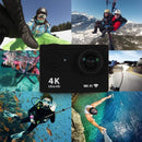 Câmera de ação 4k 1080p/30fps wifi 2.0 "170d subaquática à prova d'água capacete câmera de gravação de vídeo câmeras esportivas ao ar livre mini cam