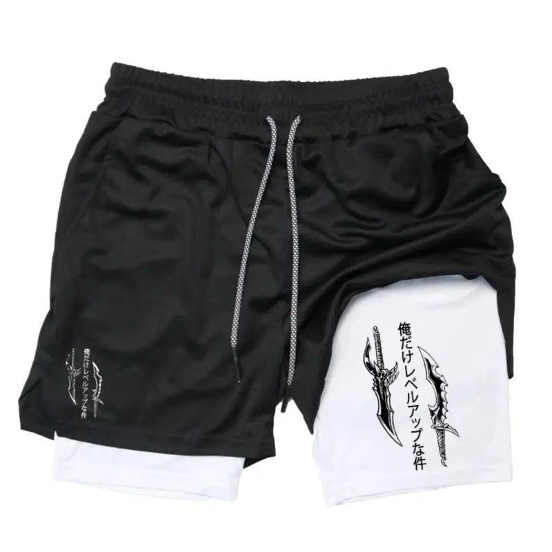 2025 calças de praia de verão masculinas tendência esportes anime impresso casual shorts duplos