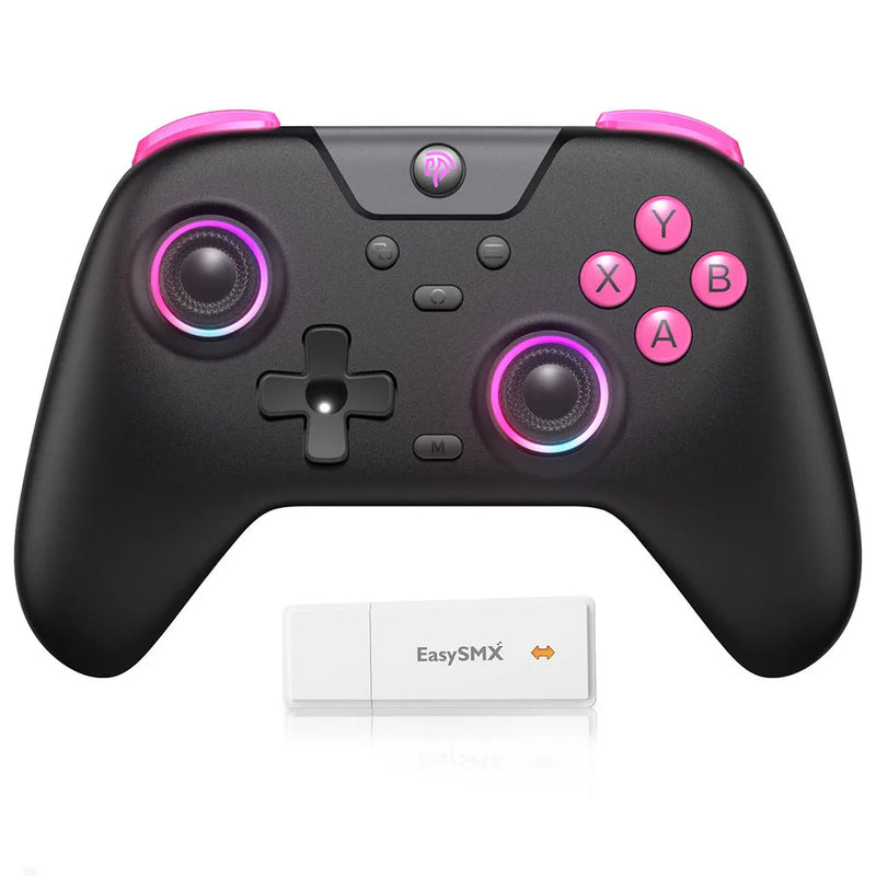 EasySMX X05 controle Gamepad Sem Fio com Bluetooth, Dongle, Com Fio para PC/Celular/Switch/ Steam Gamer, Efeito Hall