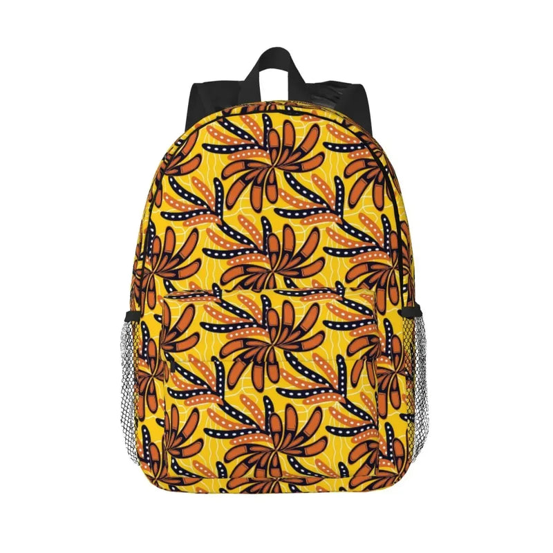 African Ankara Wax Print Backpack Student Boys Girls BookBag Children School Bag Computer Shoulder Bags for Men Women
