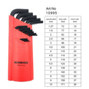 Conjunto de chave allen métrica BONDHUS, chave esférica em L, conjunto de chave sextavada estendida, ferramenta de reparo 10946/10992/10995/10999