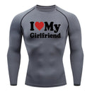 Camisa de compressão gráfica masculina, Ginásio Treino, Atlético, Quick Dry Tshirts, Primavera, Outono, Formação, Corrida, Camisola, Baselayer Tops