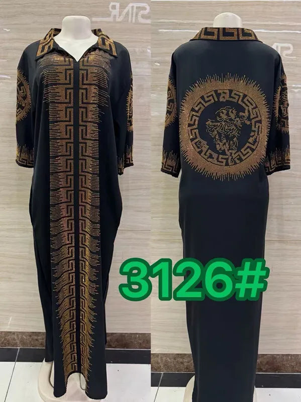 2025  Ethnic Costum loose elegant dress fashion luxury XXL~XXXL