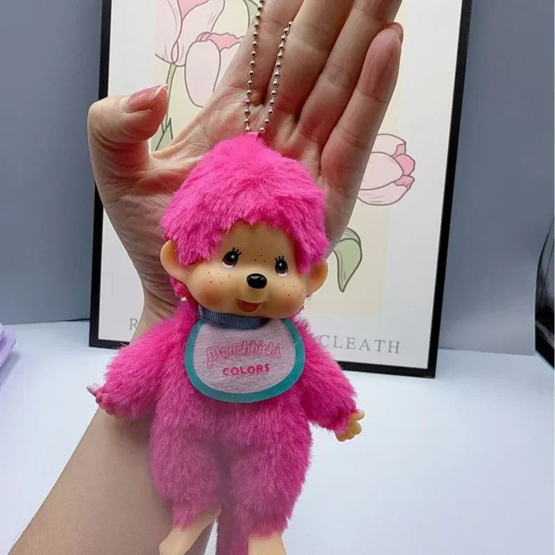 Anime Monchhichi Pendant Plush Doll - Cute Cartoon Character Standing Transformation Claw Machine Toy Multiple Selection Availab