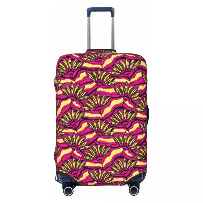 Funny Africa Ankara Geometric Art Luggage Cover Protector Elastic Travel Suitcase Covers