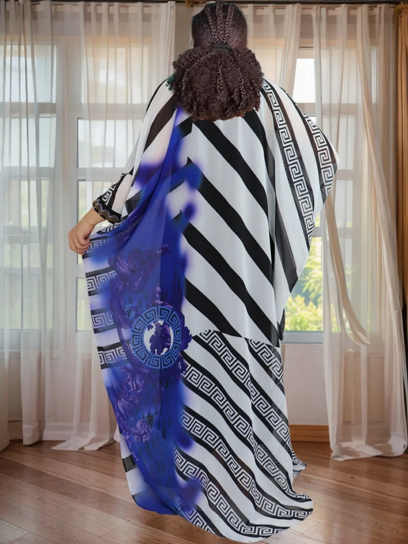 Plus size solto casual moda boho maxi vestido férias roupas kaftan vestidos de festa