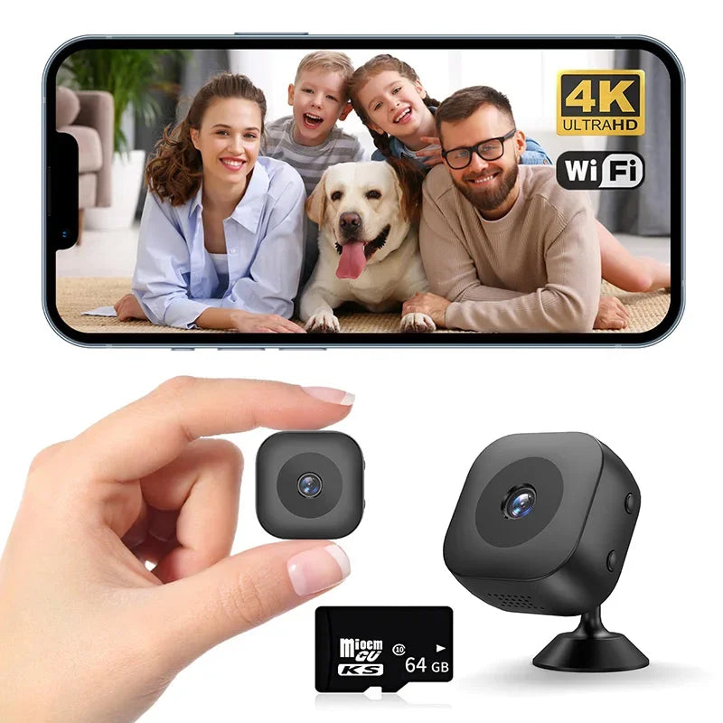 Xiaomi 4k mini câmera wifi ip/ap monitoramento remoto filmadora de detecção móvel portátil câmera de segurança vigilância em casa inteligente