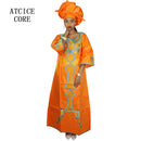 Vestidos Africanos para Mulher, Conjuntos de roupas, Bazin Riche, Bordado Design, Vestido longo