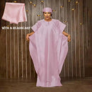 Traje vestido étnico africano com um lenço, tecido personalizado, moda temperamento