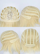 Sintético dourado curto reto 2 tigre clipe cosplay peruca traje feminino