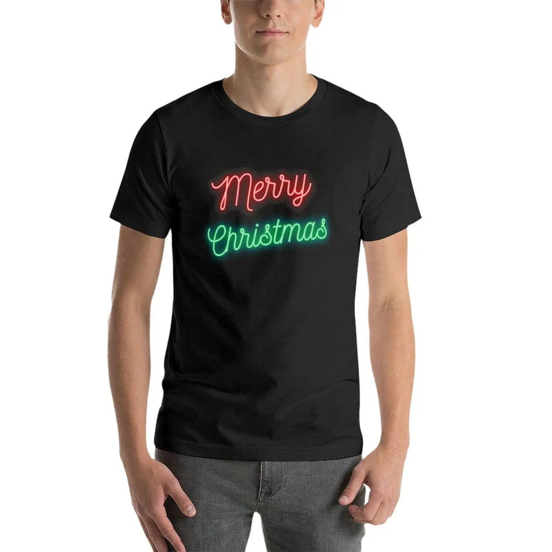 Merry Christmas LED Lights T-Shirt summer tops tops clothes for men