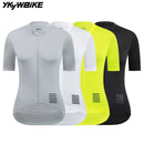 Ykywbike camisa de ciclismo feminina manga curta magro camisa de bicicleta de estrada camisa pro equipe roupas de ciclismo respirável