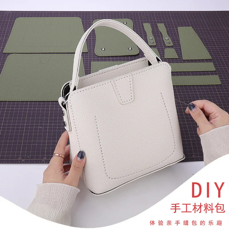 DIY Sewing Handmade Bag Set Shloulder Straps Customize Leather Bag Making Kit Hand Stitching Accessories for Women's Handbag