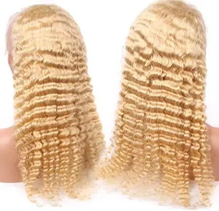 Ready To Wear 613 Honey Blonde Human Hair Wigs With Bangs Full Machine Made Brazilian Human Hair Extension For Women
