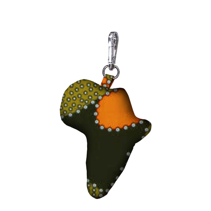 African Dashiki Lovely Ankara Fabric Keychain The Shape of The Map of Africa Key Chains School Bag Pendant Car Keyring Wyb1014