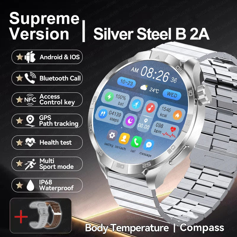 2025 novo gt5 pro gps esportes bússola smartwatch masculino 1.85 "amoled tela hd nfc ip68 à prova dip68 água bluetooth chamada smartbracelet mulher