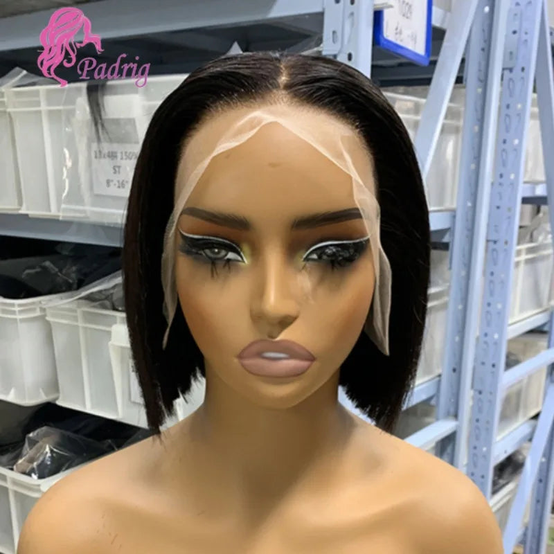 Super Double Drawn BOB Glueless Bone Straight Vietnamese Hair Wigs 8 Inch 13x4 Lace Frontal Wig 2x6 4x4 5x5 Closure Wig