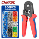 Ferramentas de crimpagem terminais tubulares, mini-Alicadores elétricos, conjuntos de braçadeiras, HSC8, 6-4, 6-6, 0,25-10 mm², 23-7AWG, 6-6, 0,25-6 mm²
