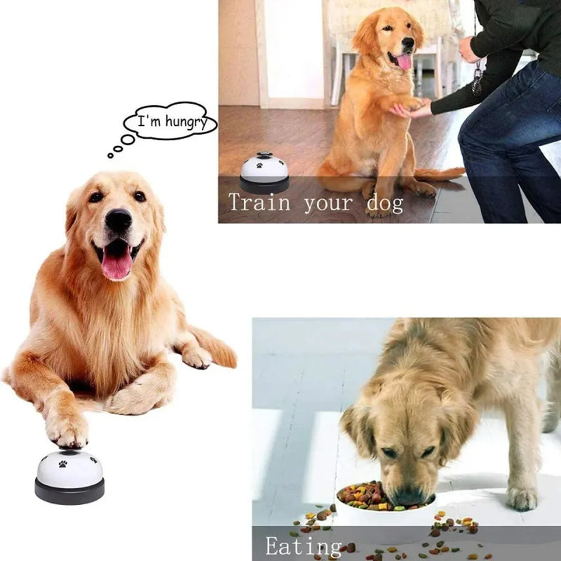 Pet Press Bell Device Cat Toy Funny Dog Paw Print Bell Ringer Dog Interactive Training Toys Pet Supplies