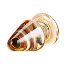 55mm cristal dourado grande vidro anal plug buttplug vibrador massageador de próstata feminino masturbação erótica brinquedos sexuais adultos para homem