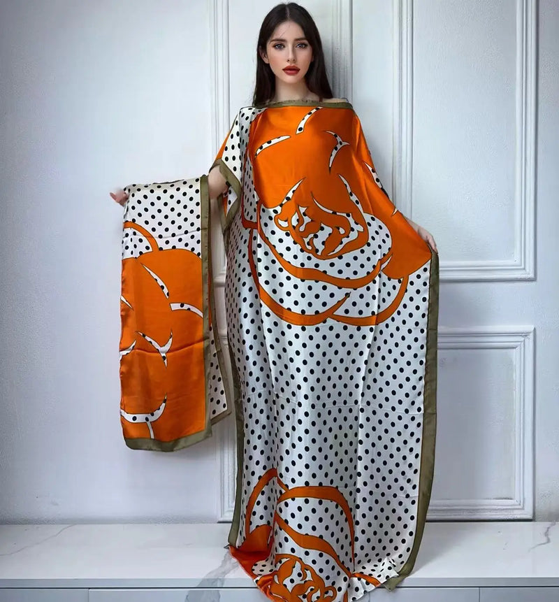 Winyi africano muçulmano senhora verão boho moda impresso kaftan vestido de férias solto streetwear abaya com cinto vestido de praia