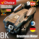 Profissional Z908 Pro Max Drone, 8K, GPS, Dual HD, Fotografia Aérea, FPV, sem escova, Evitar Obstáculos, Quadcopter, 9000m