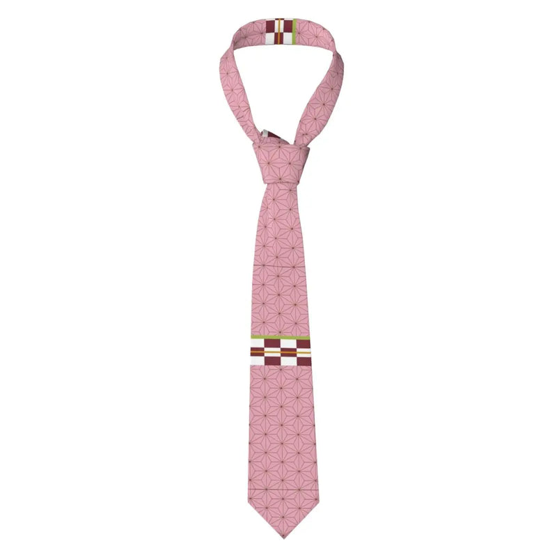Demon Slayer Anime Necktie Men Women Fashion Polyester 8 cm Wide Neck Tie for Mens Accessories Cravat Wedding Accessories Office