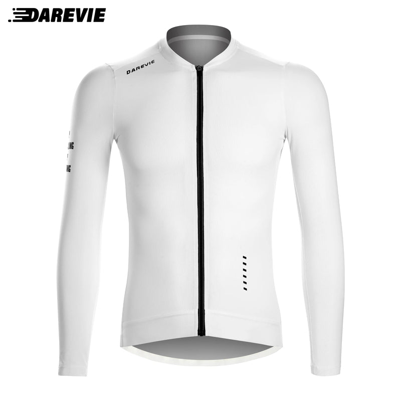 DAREVIE Ciclismo Jersey Manga Longa Homens Mulheres Cool Tecnologia Homem Ciclismo Maillot Soft Respirável Quick Dry SPF 50 Tamanho Pequeno