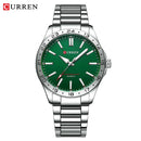 Curren 8452 prata branco presente quartzo homem de negócios relógio de pulso masculino relógio de quartzo simples luxo militar do exército à prova dwaterproof água relógio masculino