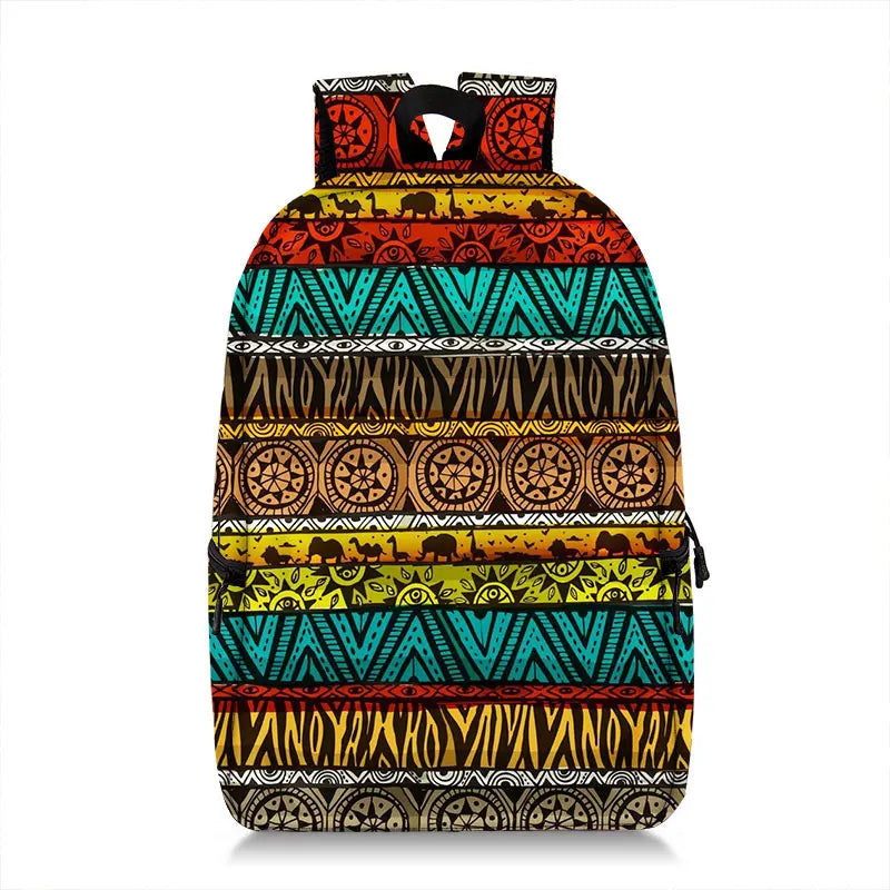 African Women Backpack Africa Tribal Ethic Shoulder Travel Bags Fashion Rucksack Teenager Laptop Daypack School Bags Gift