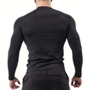 Camisa de compressão gráfica masculina, Ginásio Treino, Atlético, Quick Dry Tshirts, Primavera, Outono, Formação, Corrida, Camisola, Baselayer Tops