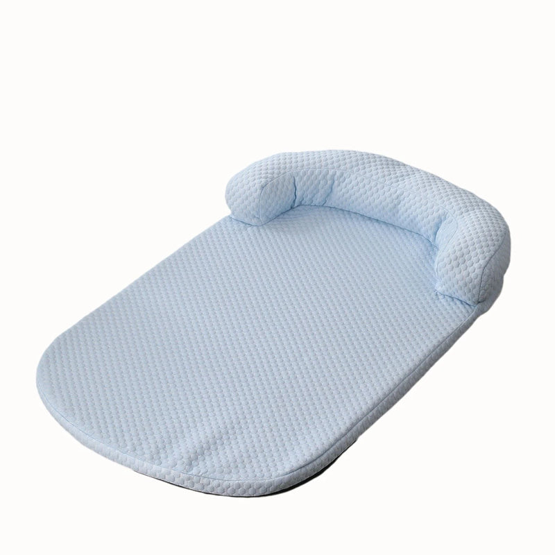 Cama grande para cães, respirável, primavera verão, resfriamento, antiderrapante, cama para gatos com travesseiro, tecido de seda gelada, cama para cães pequenos, almofada para animais de estimação